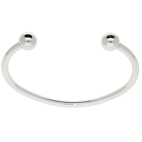 9ct White Gold Torque Bangle - 23.8g