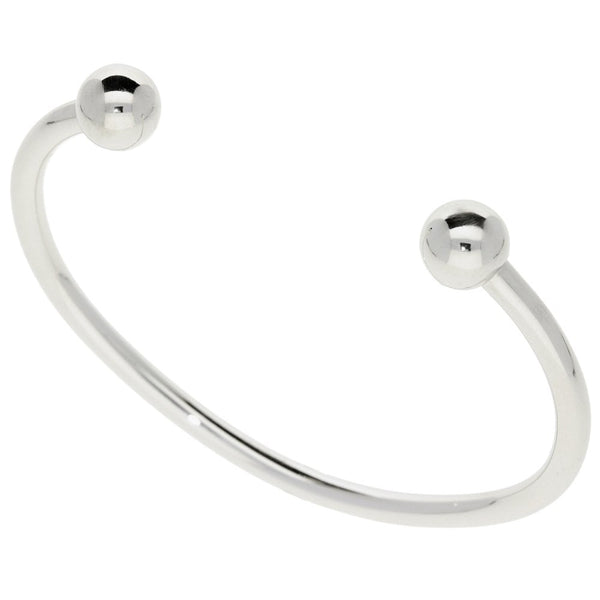9ct White Gold Torque Bangle - 23.8g