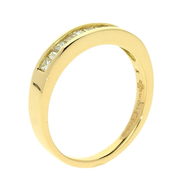 18ct Yellow Gold 0.34ct Diamond Half Eternity Ring