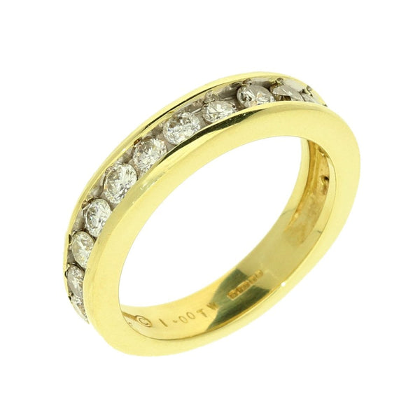 18ct Yellow Gold Half Eternity Ring 1.00ct