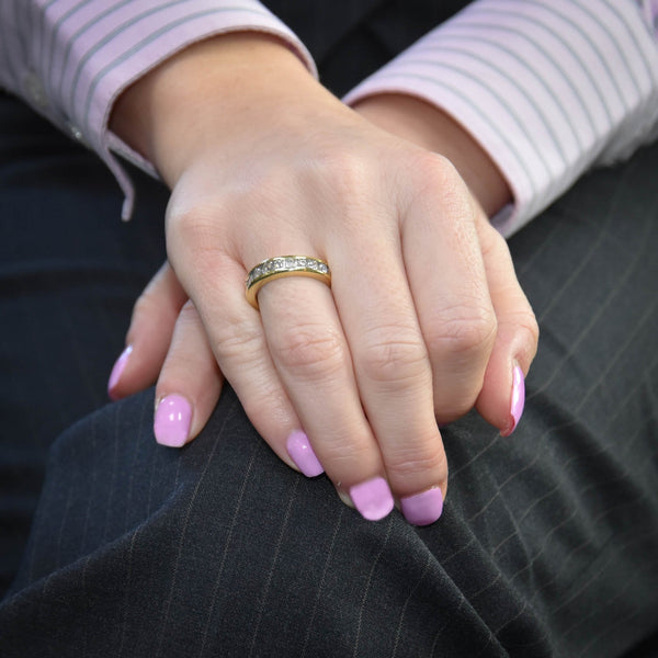 18ct Yellow Gold Half Eternity Ring 1.00ct