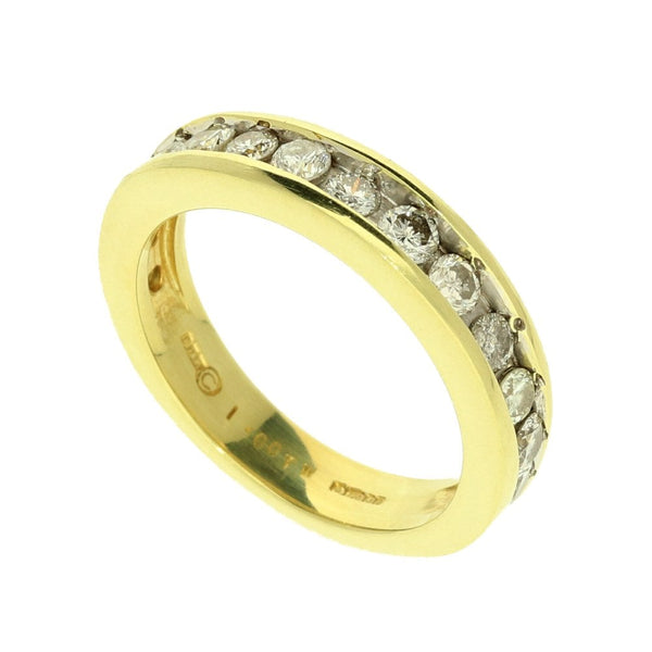 18ct Yellow Gold Half Eternity Ring 1.00ct