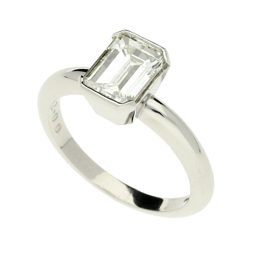 Platinum Certified Diamond Engagement Ring - 2.00ct