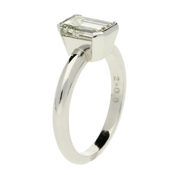 Platinum Certified Diamond Engagement Ring - 2.00ct