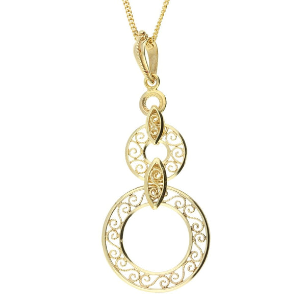 9ct Yellow Gold Pendant & Chain - 4.6g