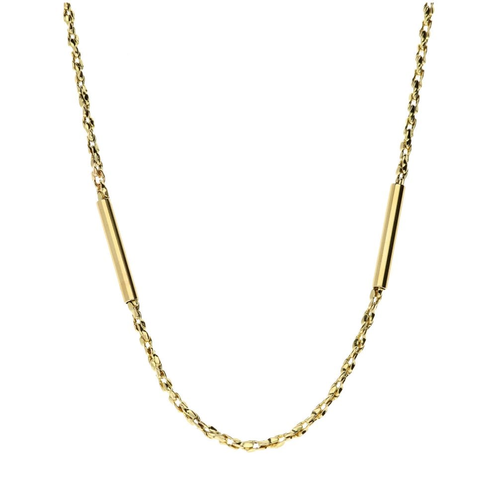 9ct Yellow Gold 31.5-Inch 'Fancy Bar' Chain - 20.1g