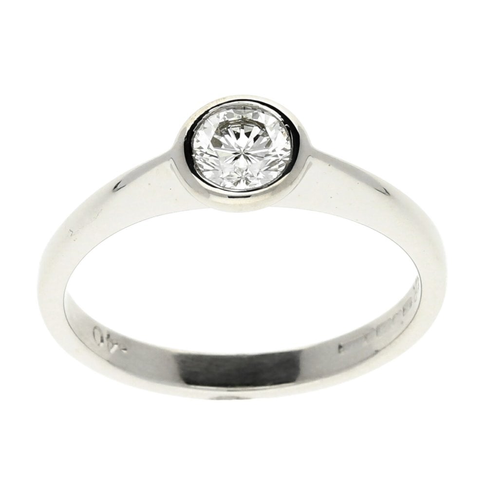 18ct White Gold Diamond Engagement Ring - 0.40ct