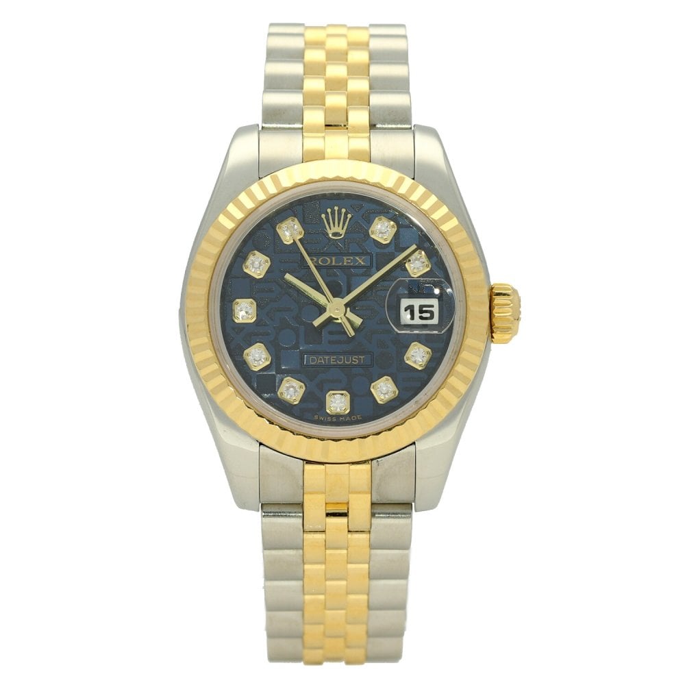 Datejust 179173 Ladies Watch - Blue Jubilee Diamond Dial - 2007