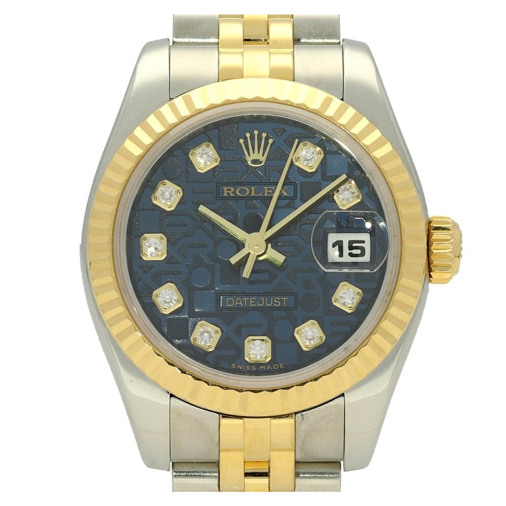 Datejust 179173 Ladies Watch - Blue Jubilee Diamond Dial - 2007
