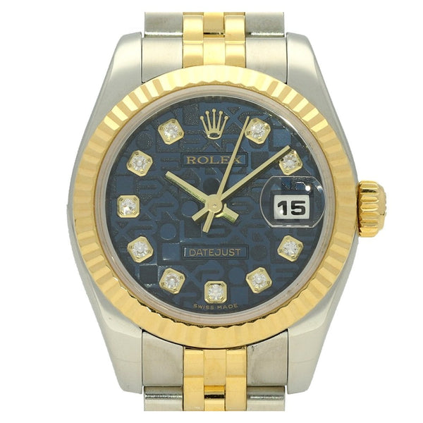Datejust 179173 Ladies Watch - Blue Jubilee Diamond Dial - 2007