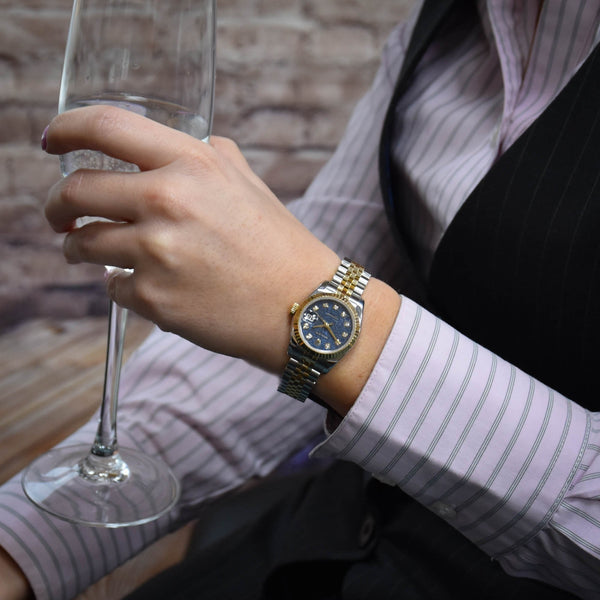 Datejust 179173 Ladies Watch - Blue Jubilee Diamond Dial - 2007