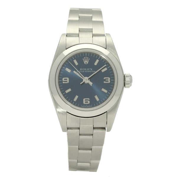 Oyster Perpetual 76080 - Ladies Watch - Blue Dial - 2000