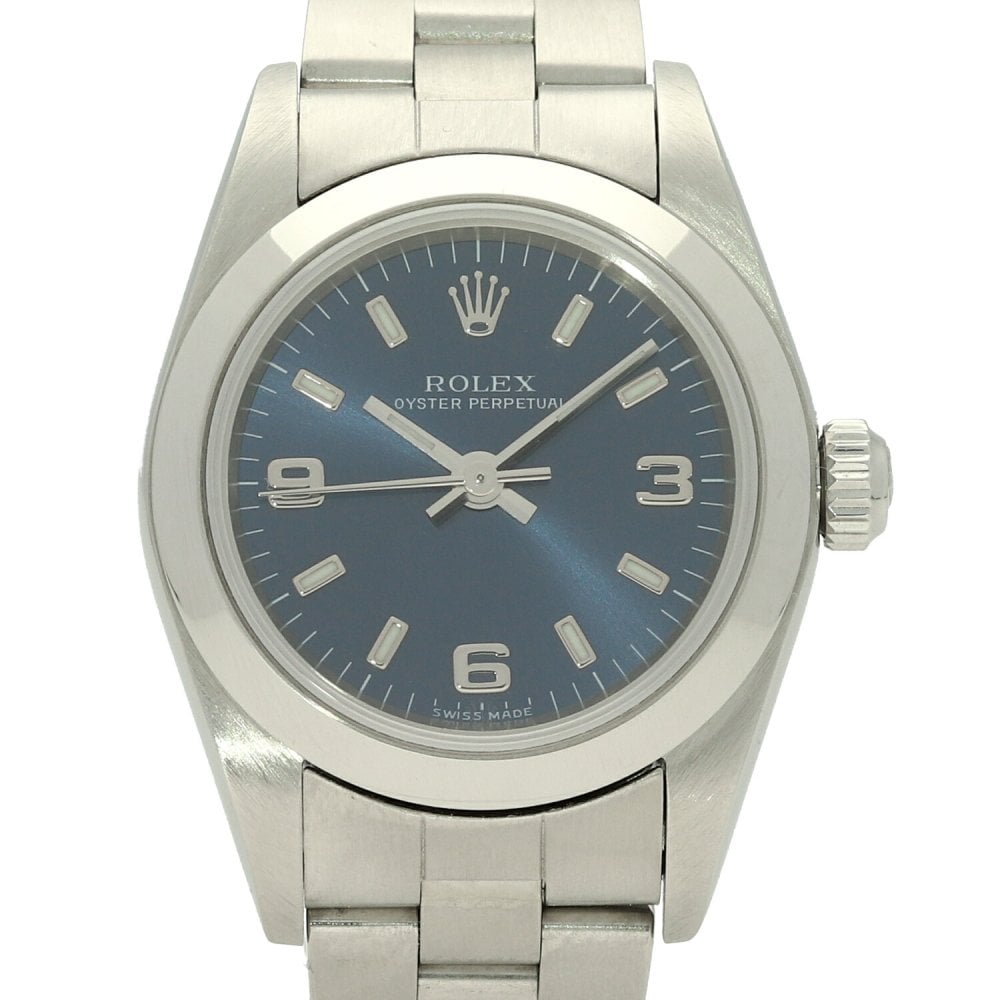 Oyster Perpetual 76080 - Ladies Watch - Blue Dial - 2000