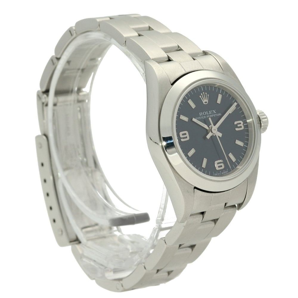 Oyster Perpetual 76080 - Ladies Watch - Blue Dial - 2000