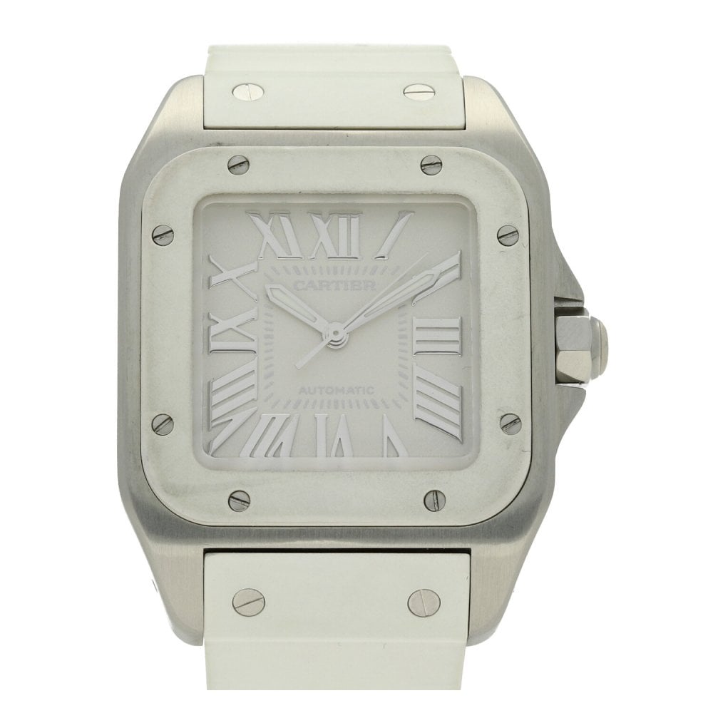 Santos 2878 - Rubber Strap - White Dial - 2007