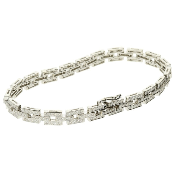 18ct White Gold 1.26ct Diamond Bracelet 21.1g
