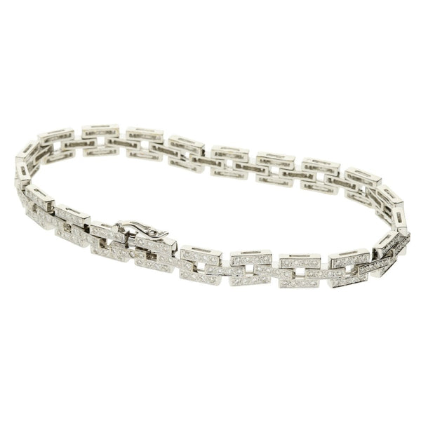 18ct White Gold 1.26ct Diamond Bracelet 21.1g