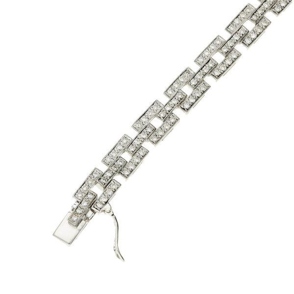 18ct White Gold 1.26ct Diamond Bracelet 21.1g