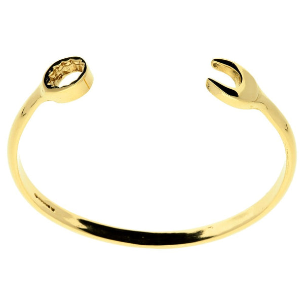 9ct Yellow Gold Spanner Torque Bangle - 25.6g