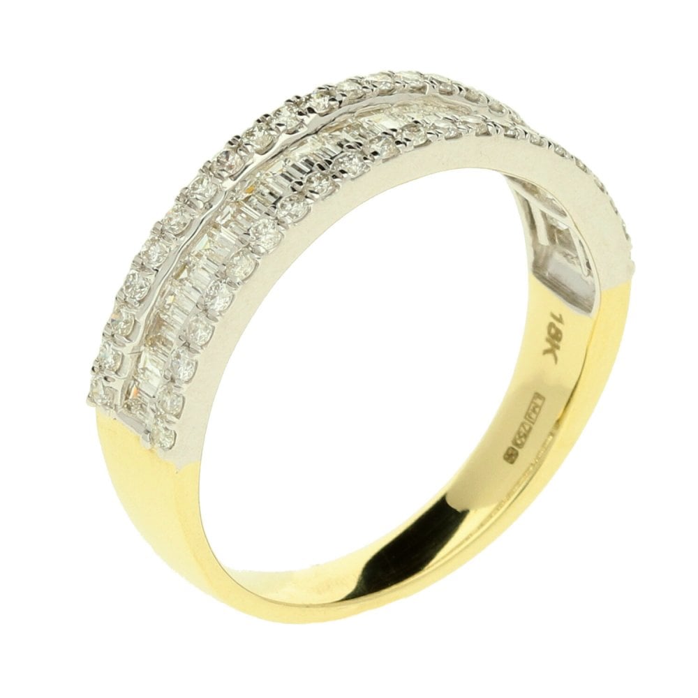 18ct White & Yellow Gold 0.76ct Diamond Ring