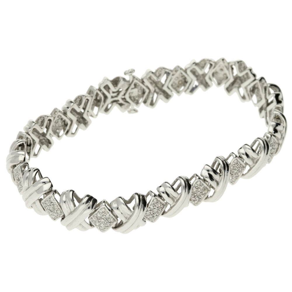 18ct White Gold 1.35ct Diamond Bracelet