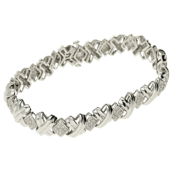 18ct White Gold 1.35ct Diamond Bracelet