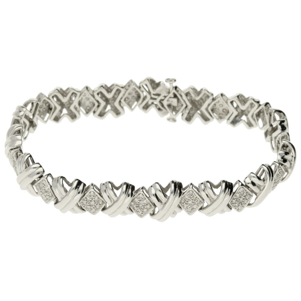 18ct White Gold 1.35ct Diamond Bracelet