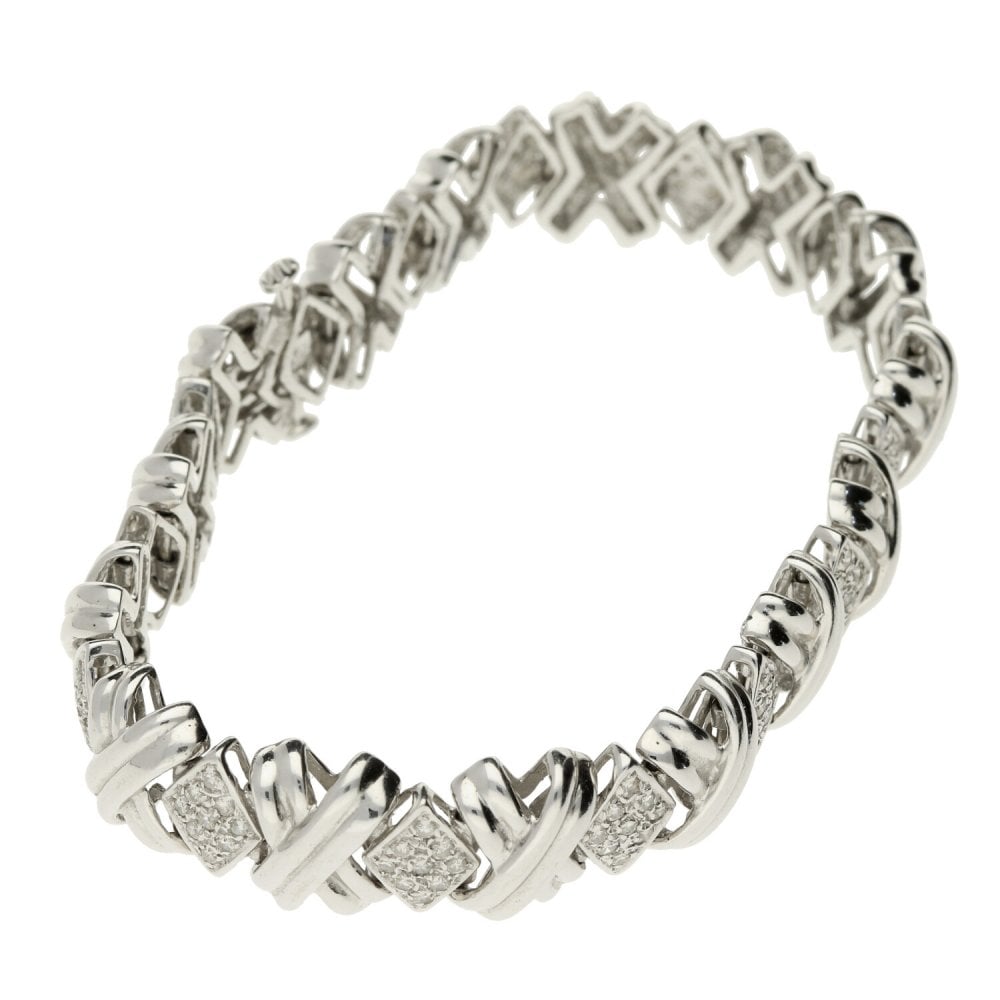 18ct White Gold 1.35ct Diamond Bracelet