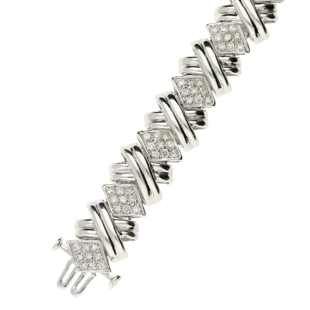 18ct White Gold 1.35ct Diamond Bracelet