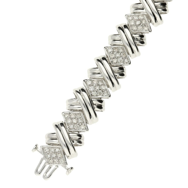 18ct White Gold 1.35ct Diamond Bracelet