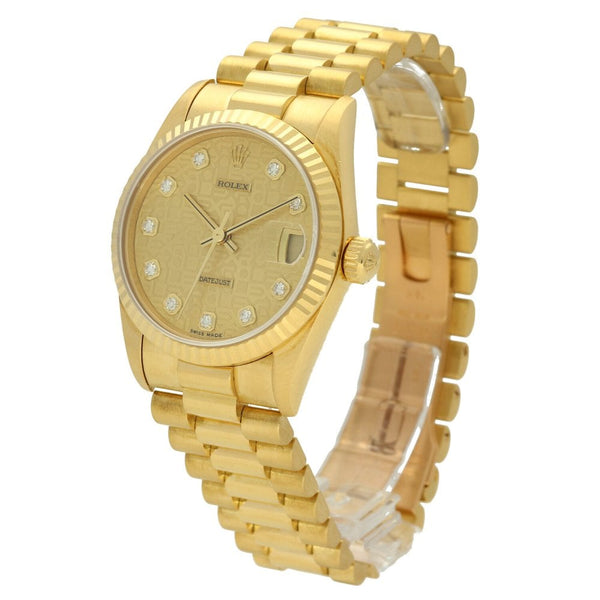 Datejust 78278 - Gold Mid-size Watch - Diamond Dial - 2002