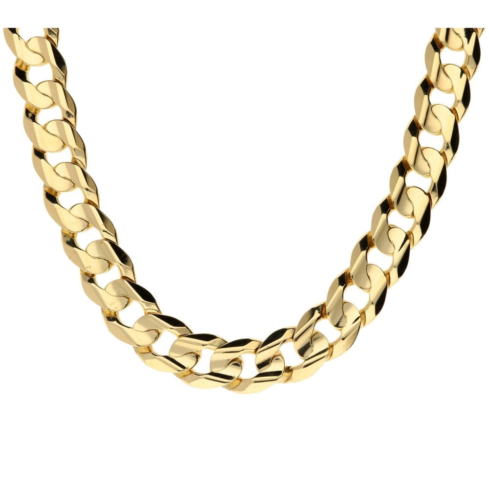 9ct Yellow Gold 20-Inch Gents Curb Chain - 86.0g