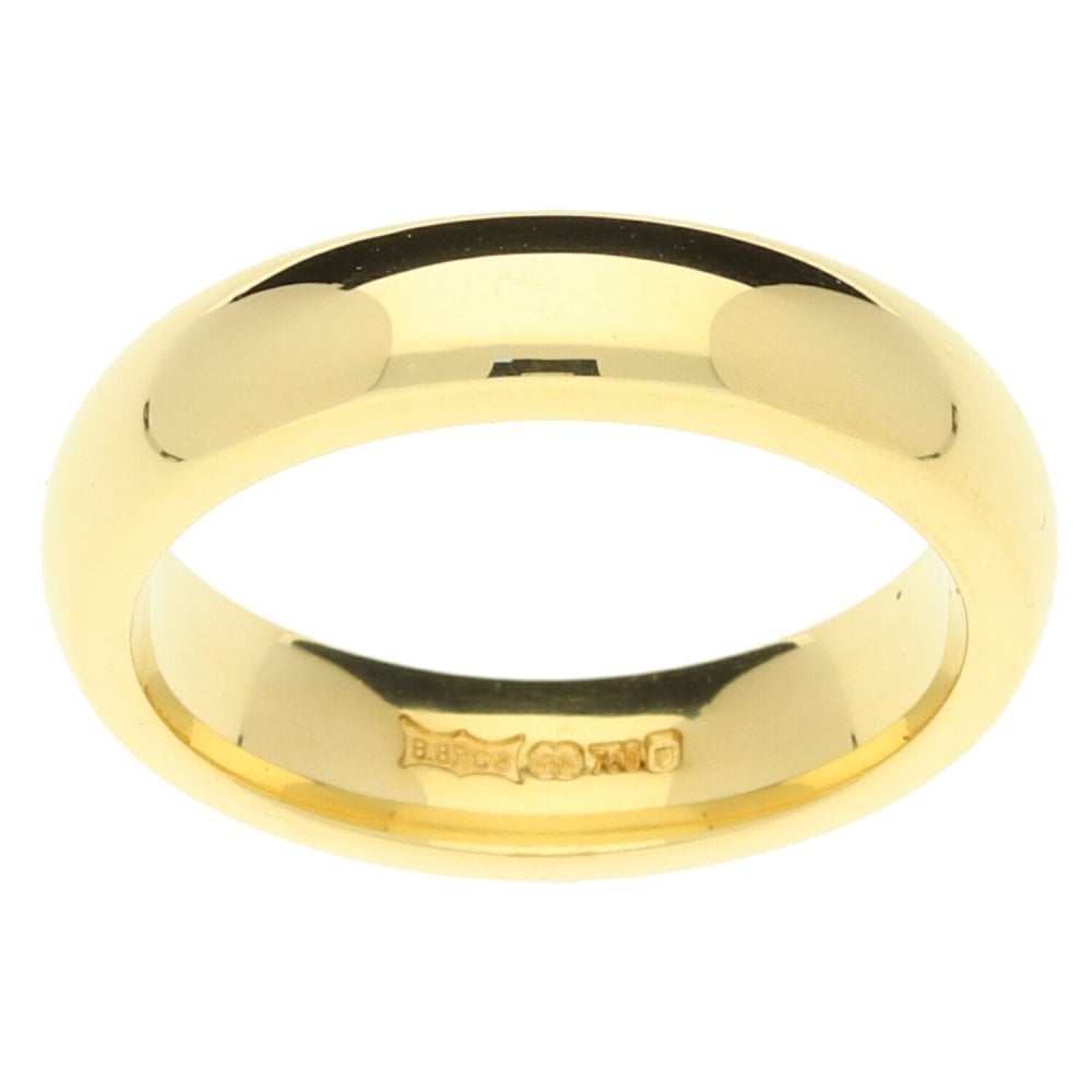 18ct Yellow Gold 5mm Wedding Ring - 8.9g