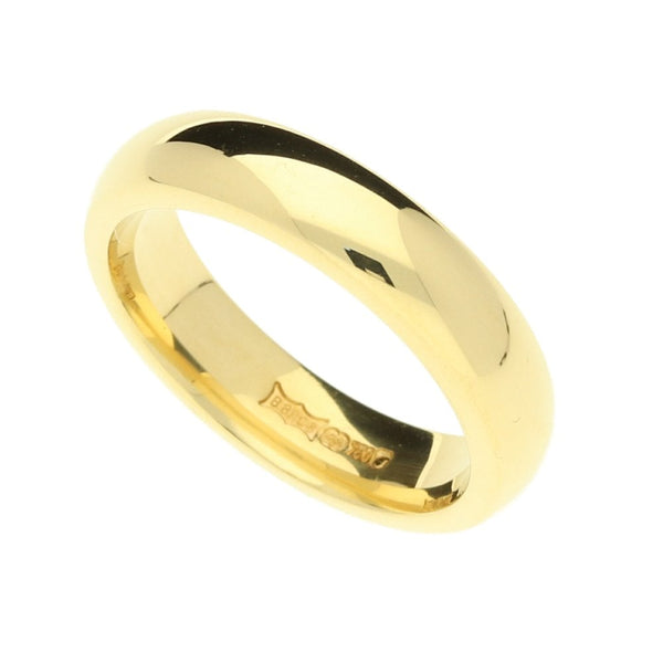 18ct Yellow Gold 5mm Wedding Ring - 8.9g