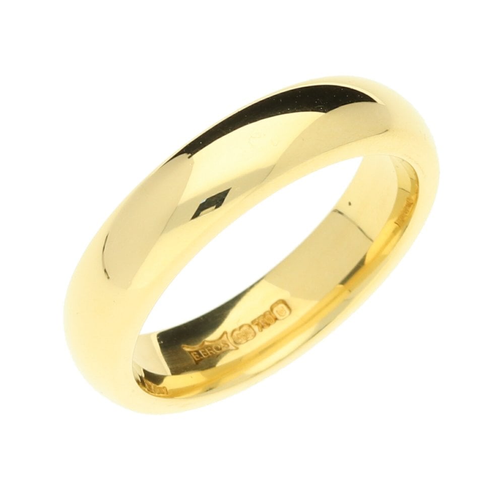 18ct Yellow Gold 5mm Wedding Ring - 8.9g