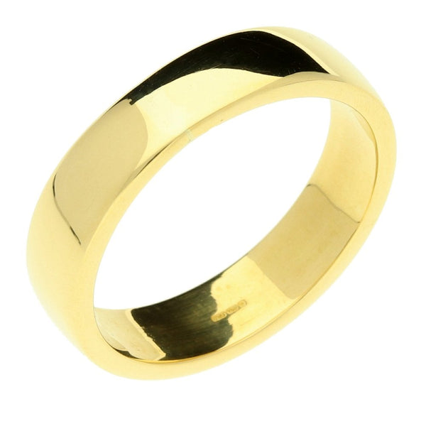 18ct Yellow Gold Gents 6mm Flat Wedding Ring - 13.0g