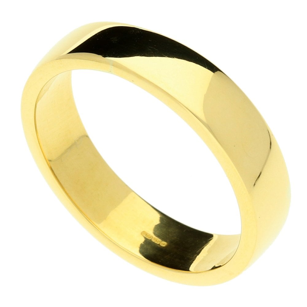 18ct Yellow Gold Gents 6mm Flat Wedding Ring - 13.0g