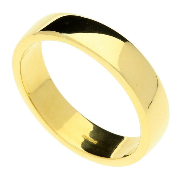 18ct Yellow Gold Gents 6mm Flat Wedding Ring - 13.0g
