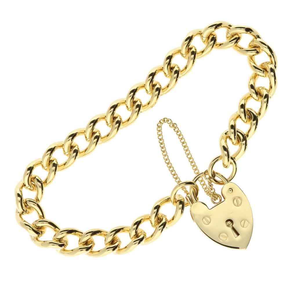 9ct Gold Ladies Curb Bracelet - 40.6g
