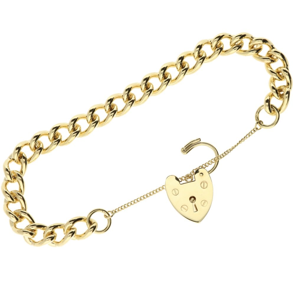 9ct Gold Ladies Curb Bracelet - 40.6g