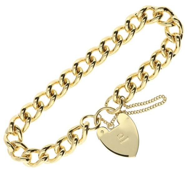 9ct Gold Ladies Curb Bracelet - 40.6g