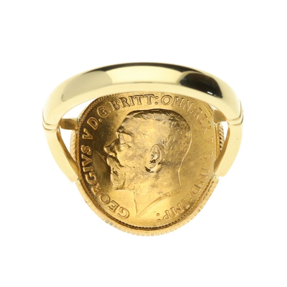 1914 Bent-Over Half Sovereign Ring - 6.9g