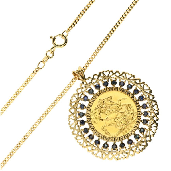 Gold 1925 Full Sovereign Pendant & Chain - 23.0g