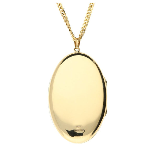 Large 9ct Yellow Gold Locket & Chain - 21.4g