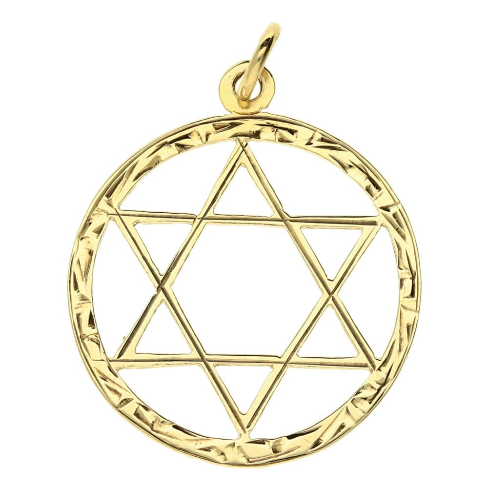 9ct Yellow Gold 6 Pointed Star Pendant - 1.8g
