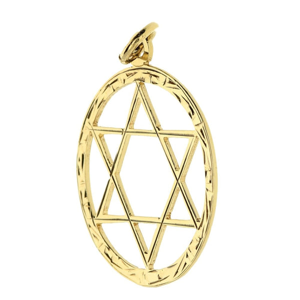 9ct Yellow Gold 6 Pointed Star Pendant - 1.8g