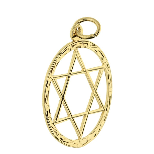 9ct Yellow Gold 6 Pointed Star Pendant - 1.8g