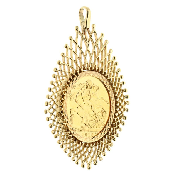 1918 Gold Full-Sovereign Pendant - 14.3g