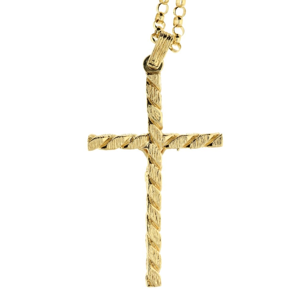 9ct Gold Large Crucifix & Chain - 59.1g