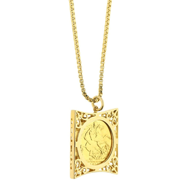 Gold 1912 Full Sovereign Pendant & Chain - 21.2g